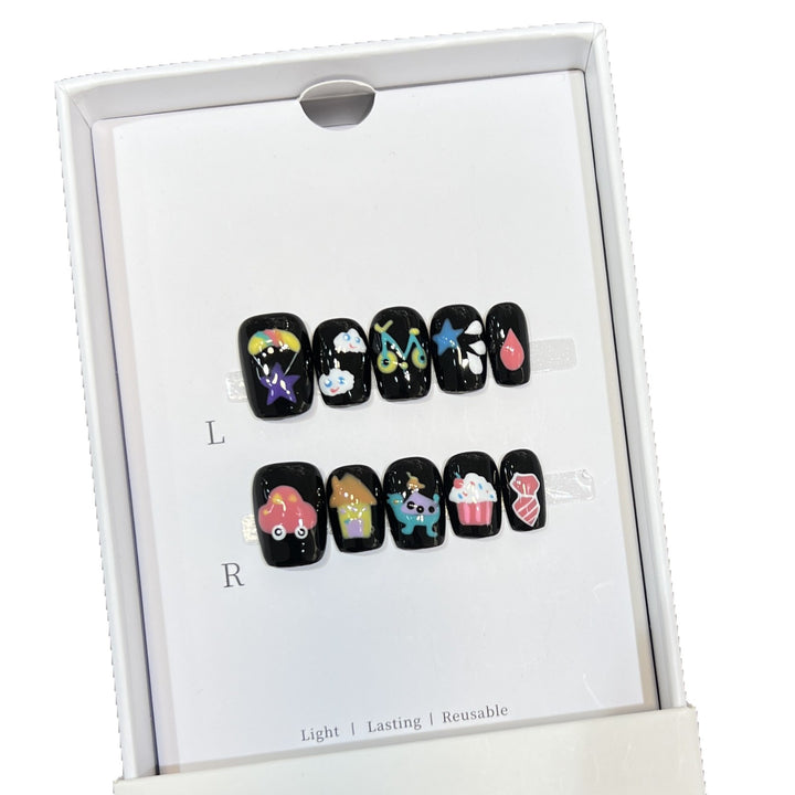 Whimsical Cartoon-Themed Press-On Nail Set Kalsten