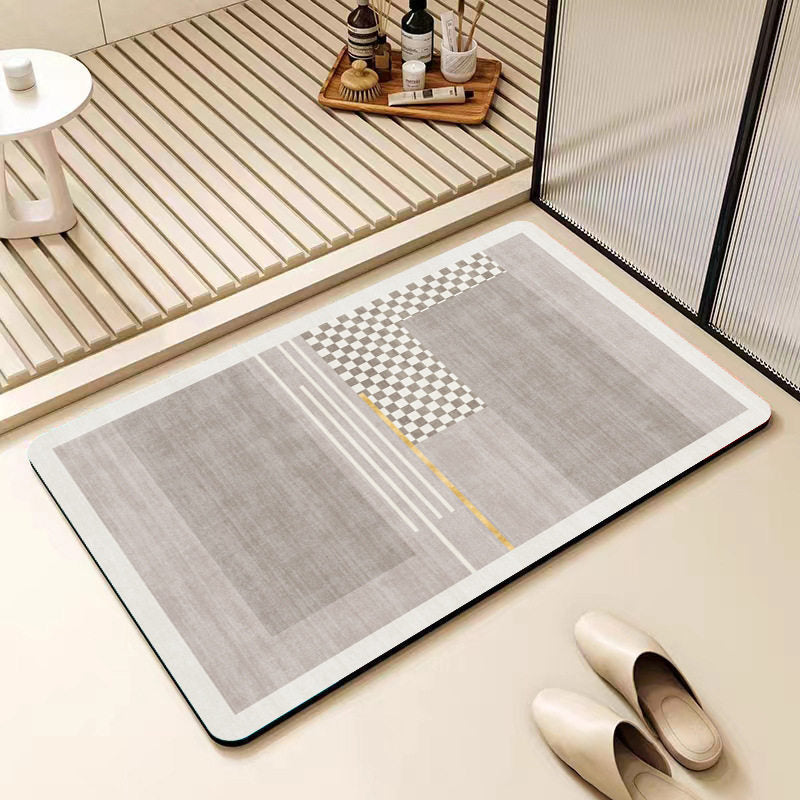 Non-Slip Geometric Pattern Bathroom Mat Kalsten