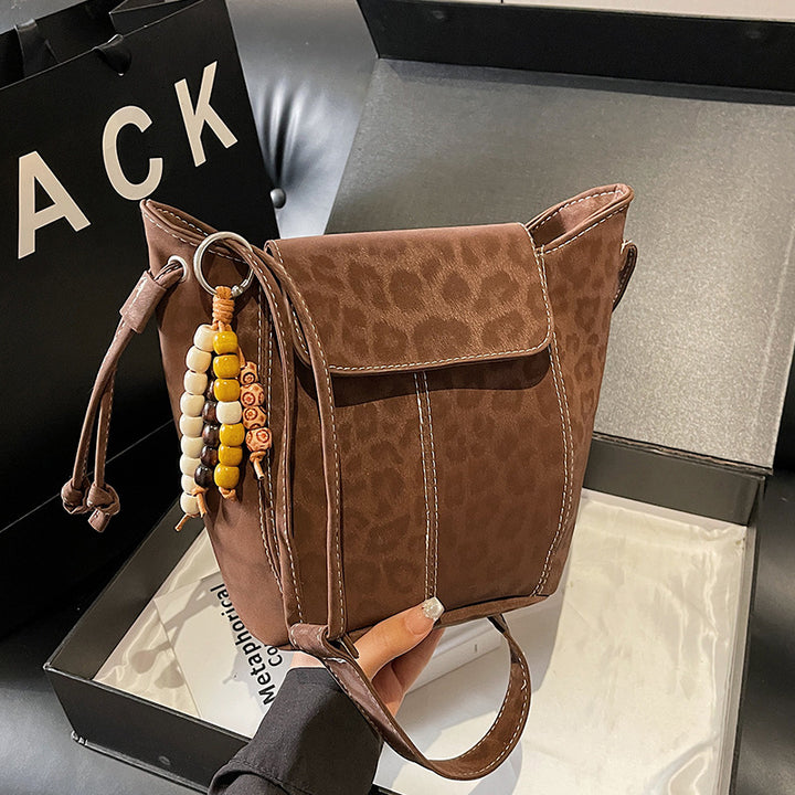 Leopard Print Crossbody Handbag