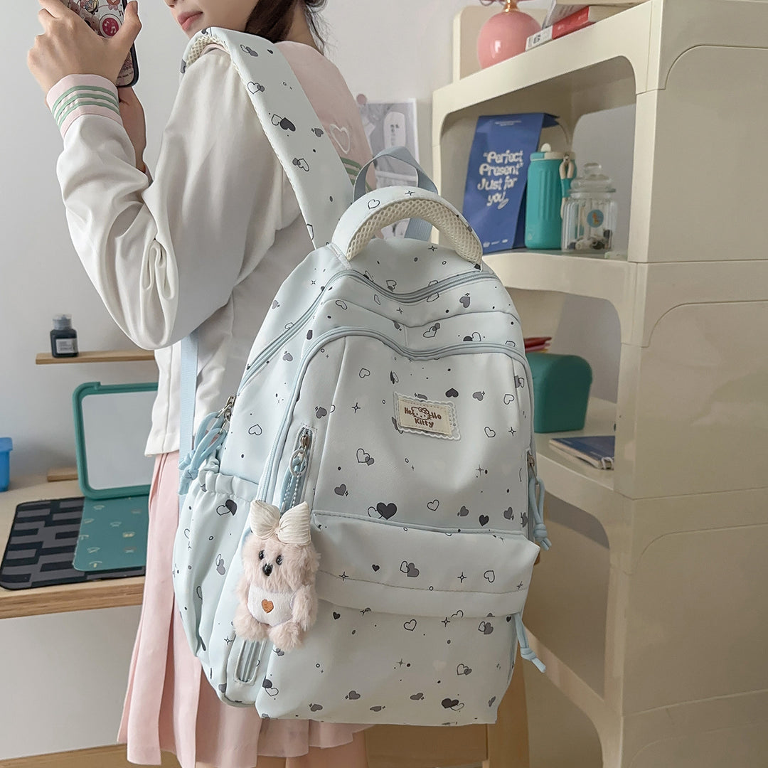Cute Heart-Patterned Backpack Kalsten