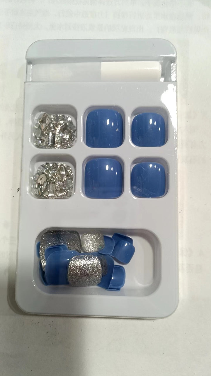 Decorative Press-On Nail Kit with Rhinestone Accents Kalsten