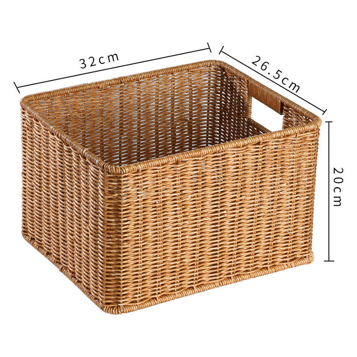 Handcrafted Rectangular Wicker Storage Bin Kalsten
