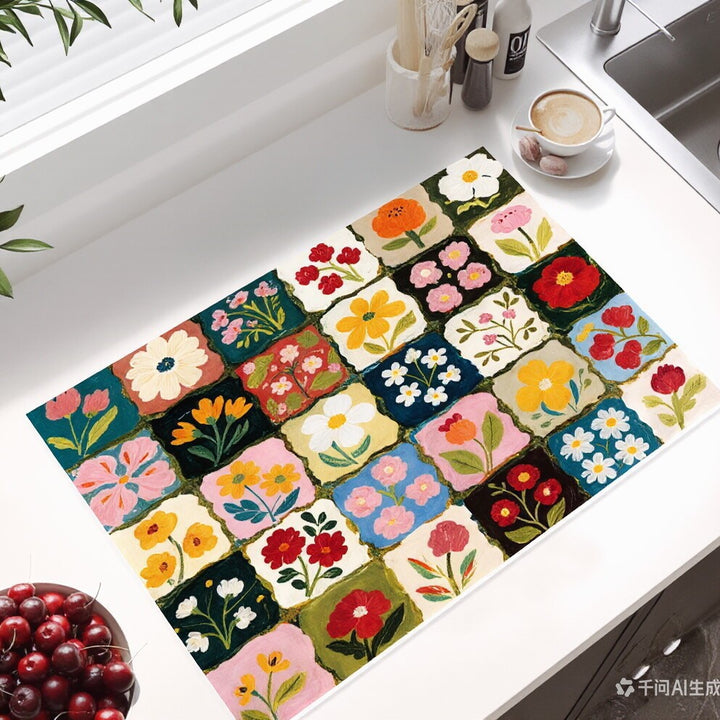 Decorative Floral Art Mat Kalsten