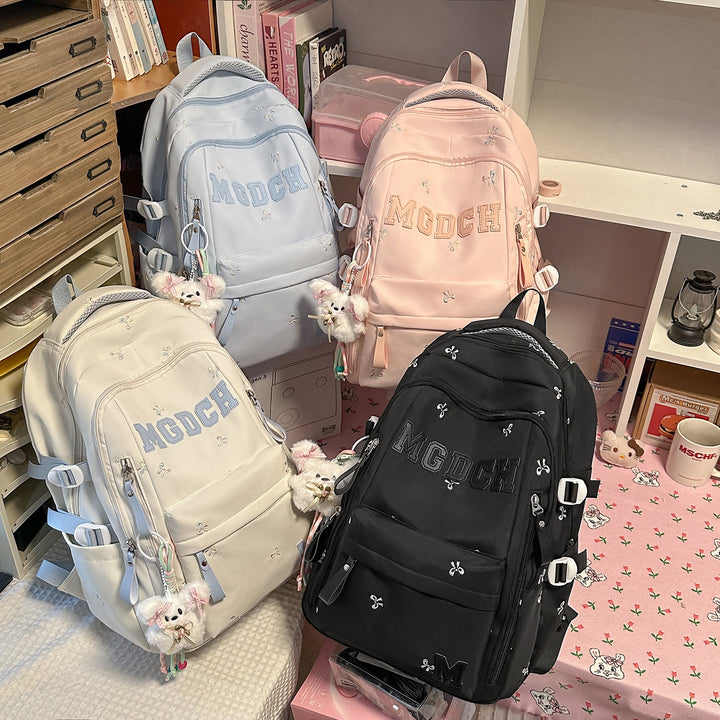 Embroidered Floral Printed Backpack Kalsten