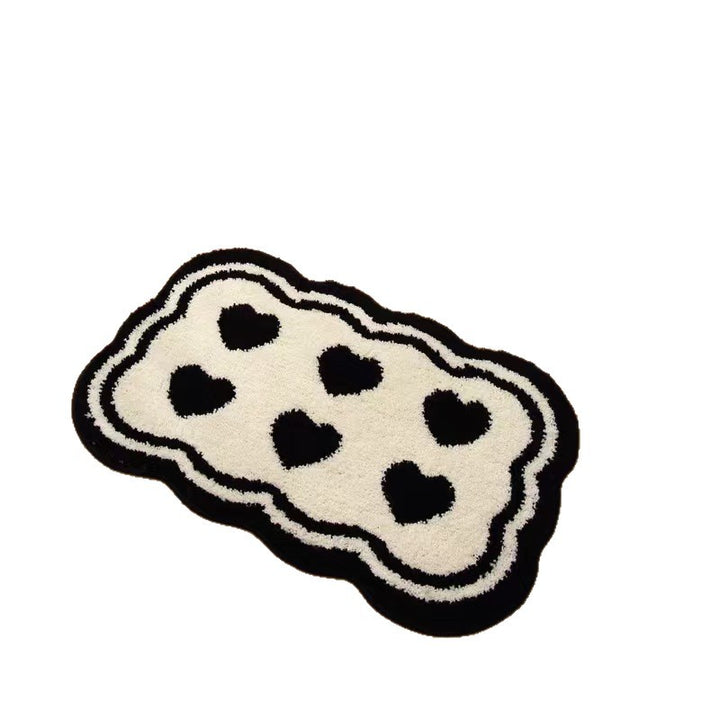 Heart-Shaped Decorative Plush Bath Mat Kalsten