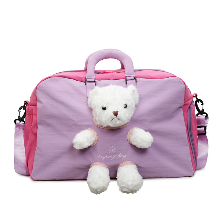 Travel bag with cute plush bear Kalsten