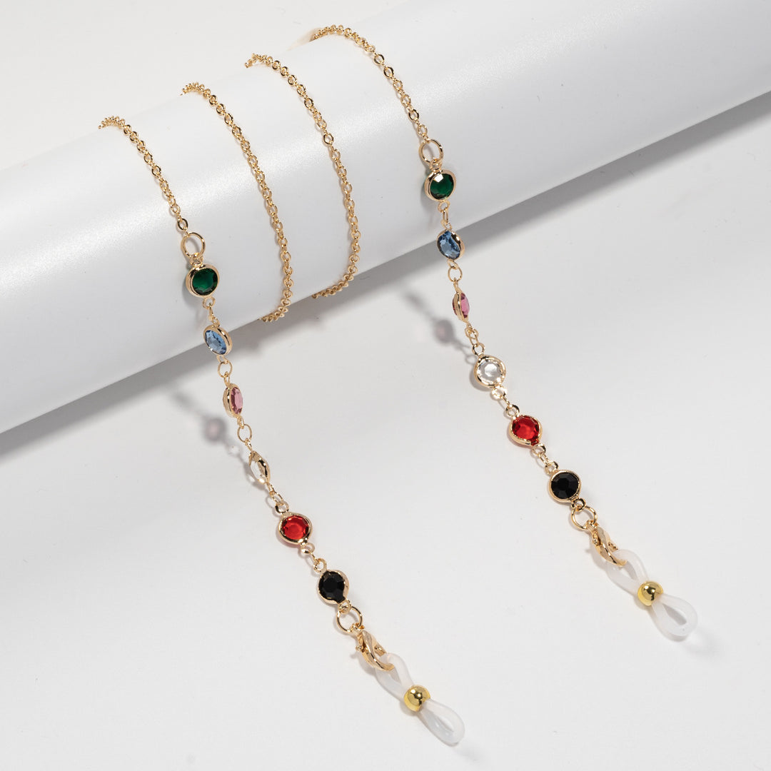 Stylish Decorative Gemstone Eyewear Chain Kalsten