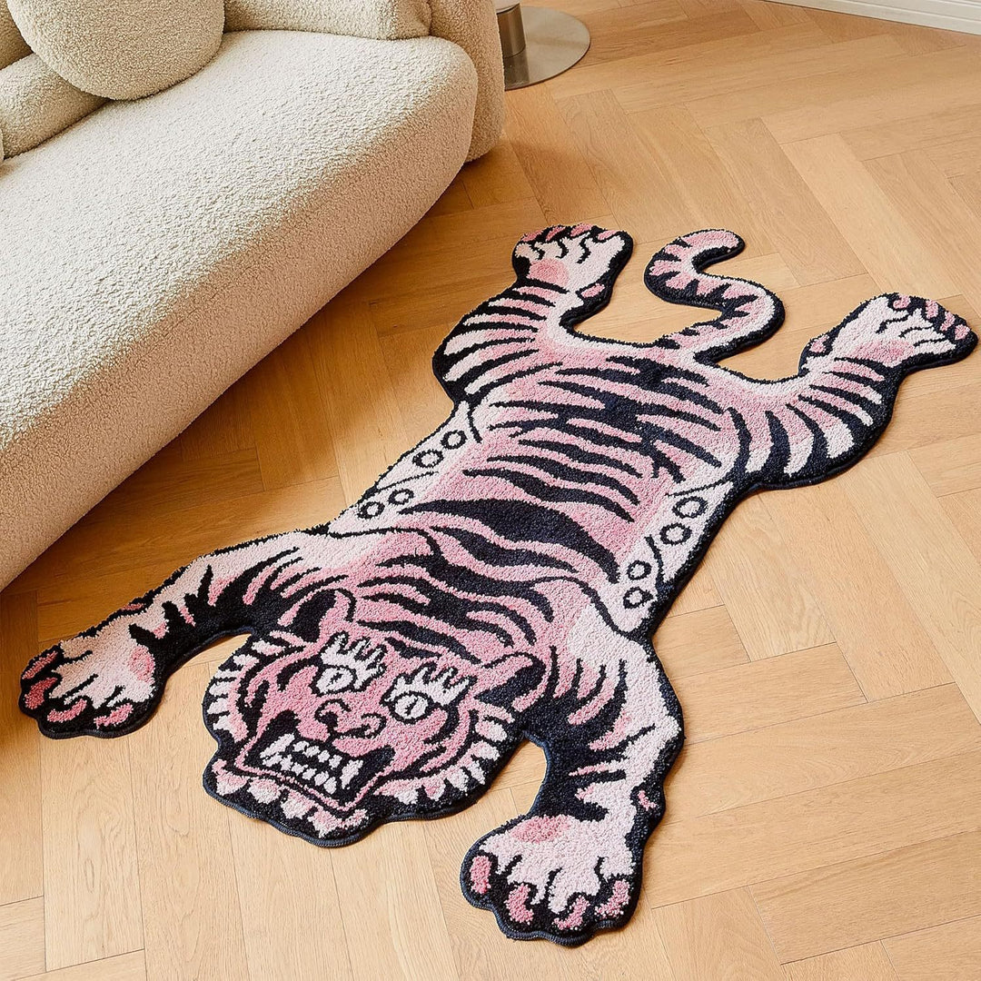 Leopard Print Plush Bath Mat