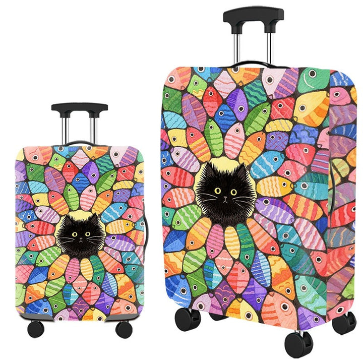 Artistic Cat-Themed Hard Shell Suitcase Kalsten