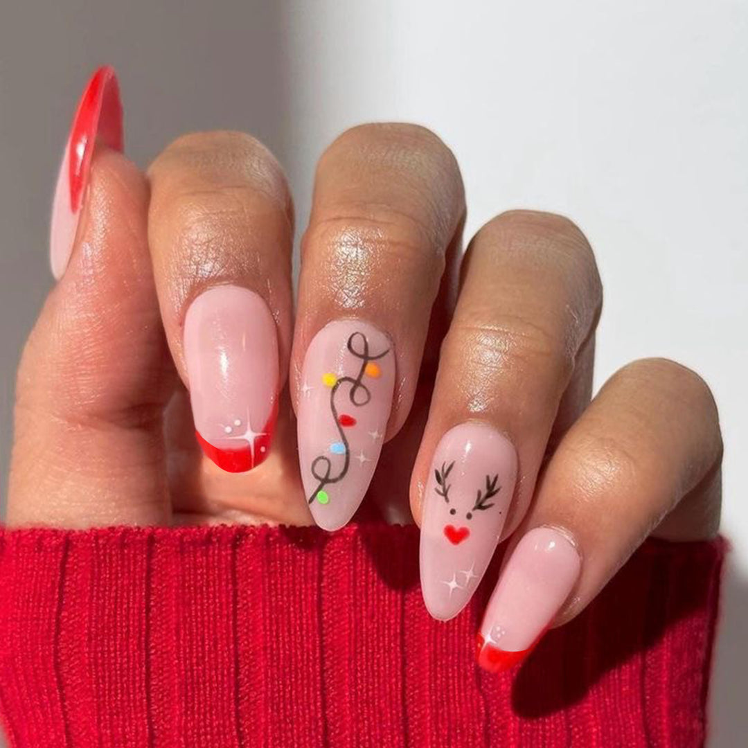Festive Holiday-Themed Press-On Nails Kalsten