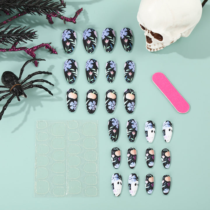 Artificial Nail Set with Creative Halloween Designs Kalsten