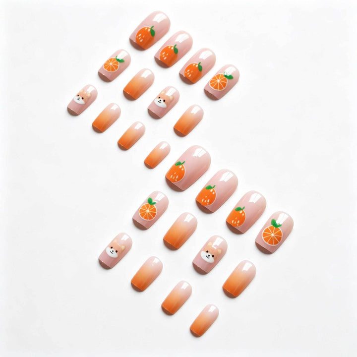 Playful Animal and Fruit Nail Art