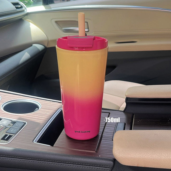 Ladies Insulated Drinking Cup with Lid and Straw Kalsten