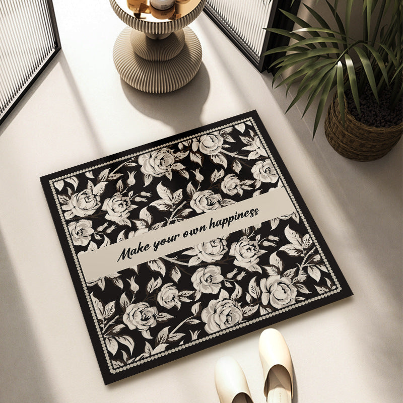 Floral Patterned Decorative Area Mat