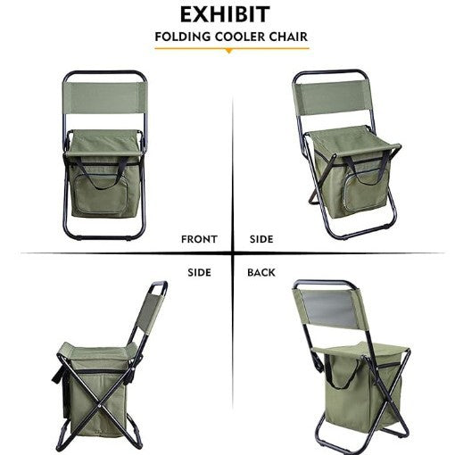 Unisex Folding Chair with Insulated Cooler Bag Kalsten