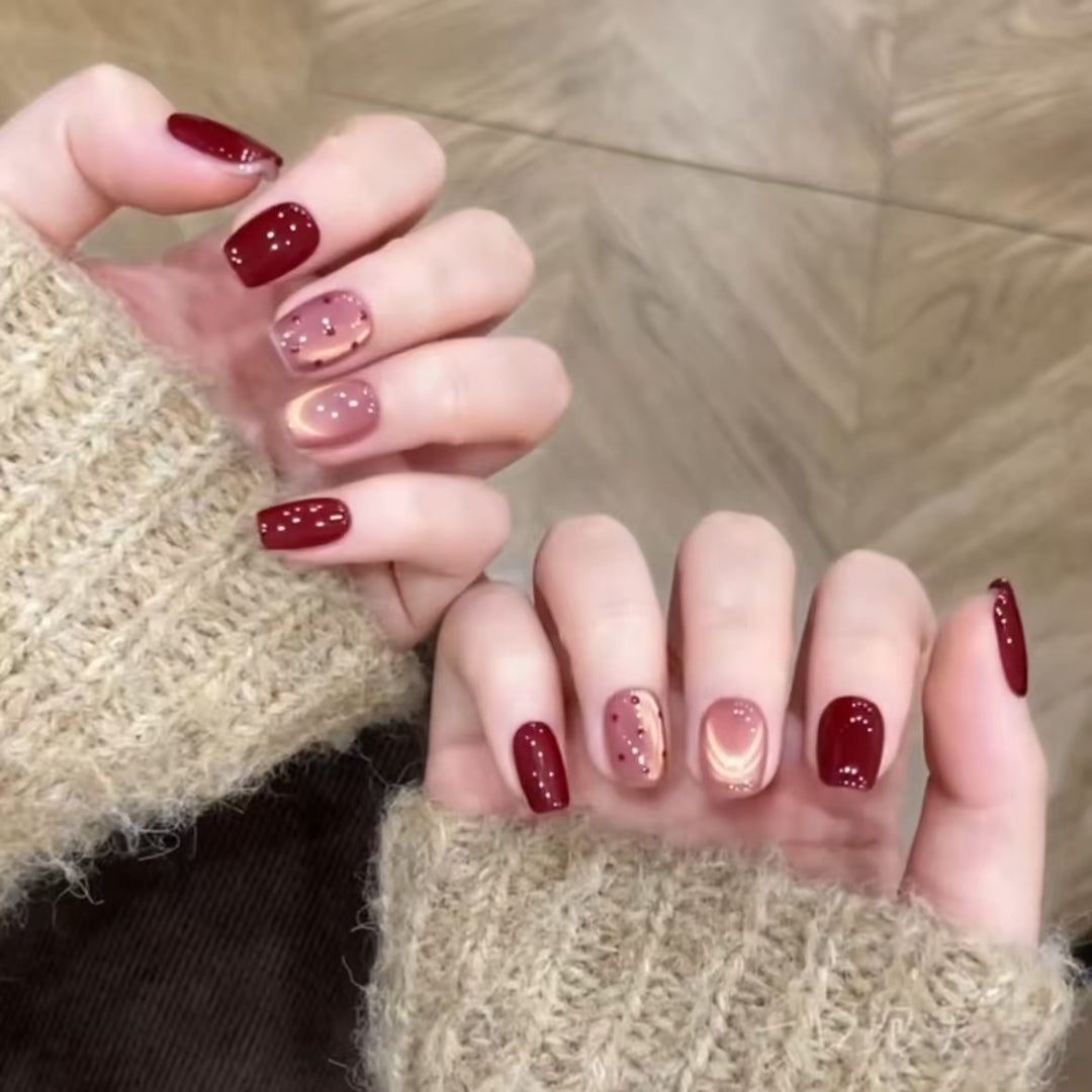 Artistic Nail Art Extensions with Decorative Accents