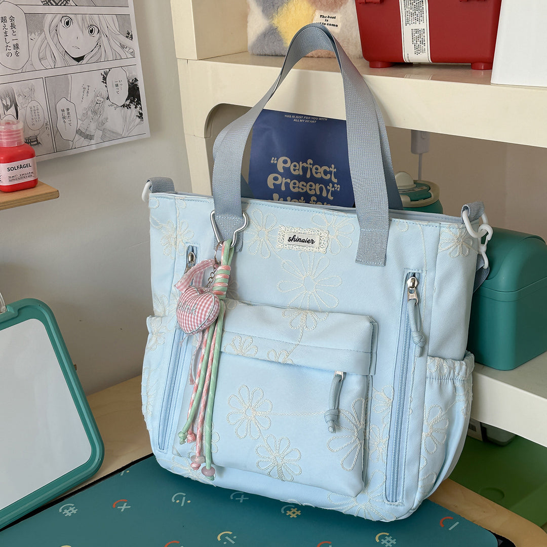 Embroidered Floral Patterned Backpack Kalsten