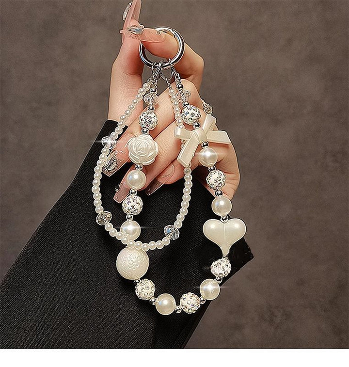 Elegant Pearl Bead Charm Keychain Kalsten