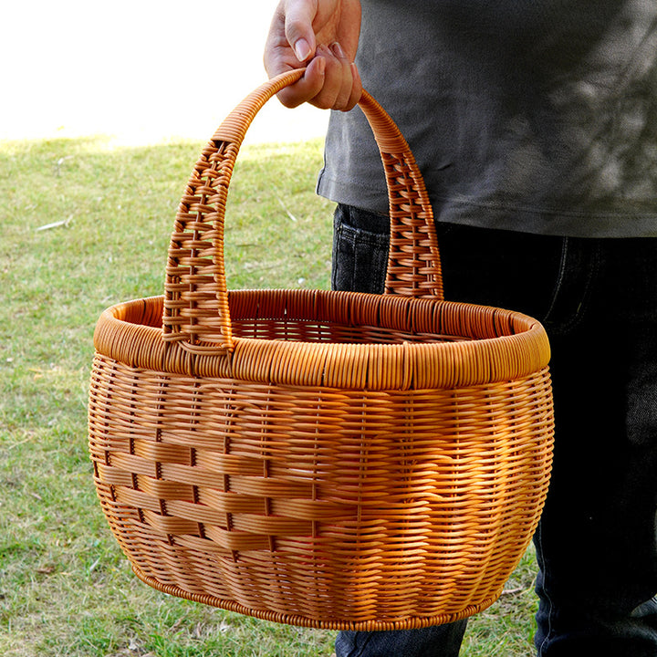 Women Handwoven Basket with Lid Kalsten