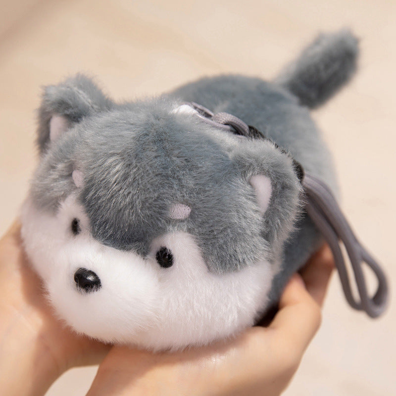 Plush Fox Bag Charm Keychain with Wrist Loop and Soft Faux-Fur Kalsten