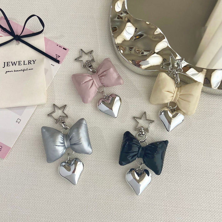 Bow-Shaped Charm Keychain Kalsten