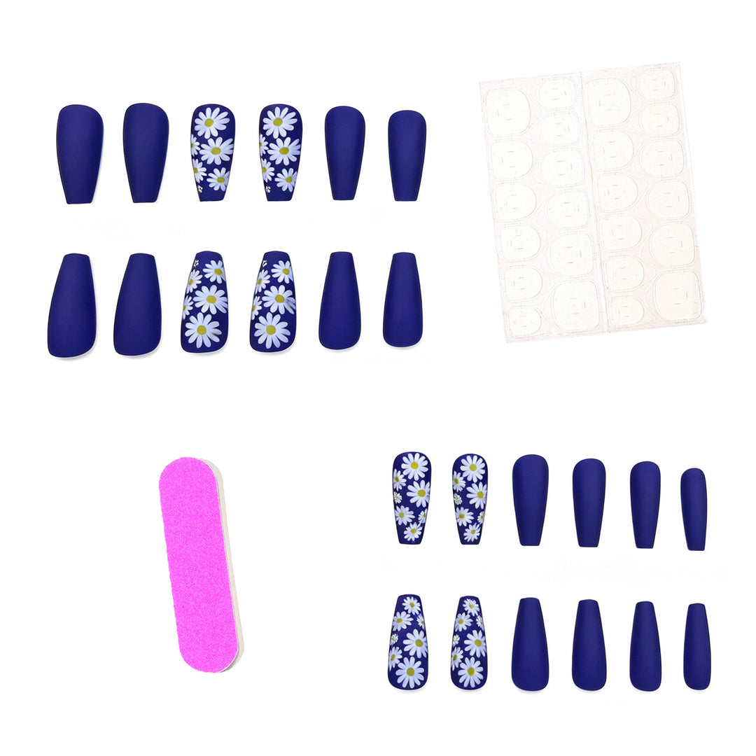 Floral Matte Nail Enhancements Kalsten