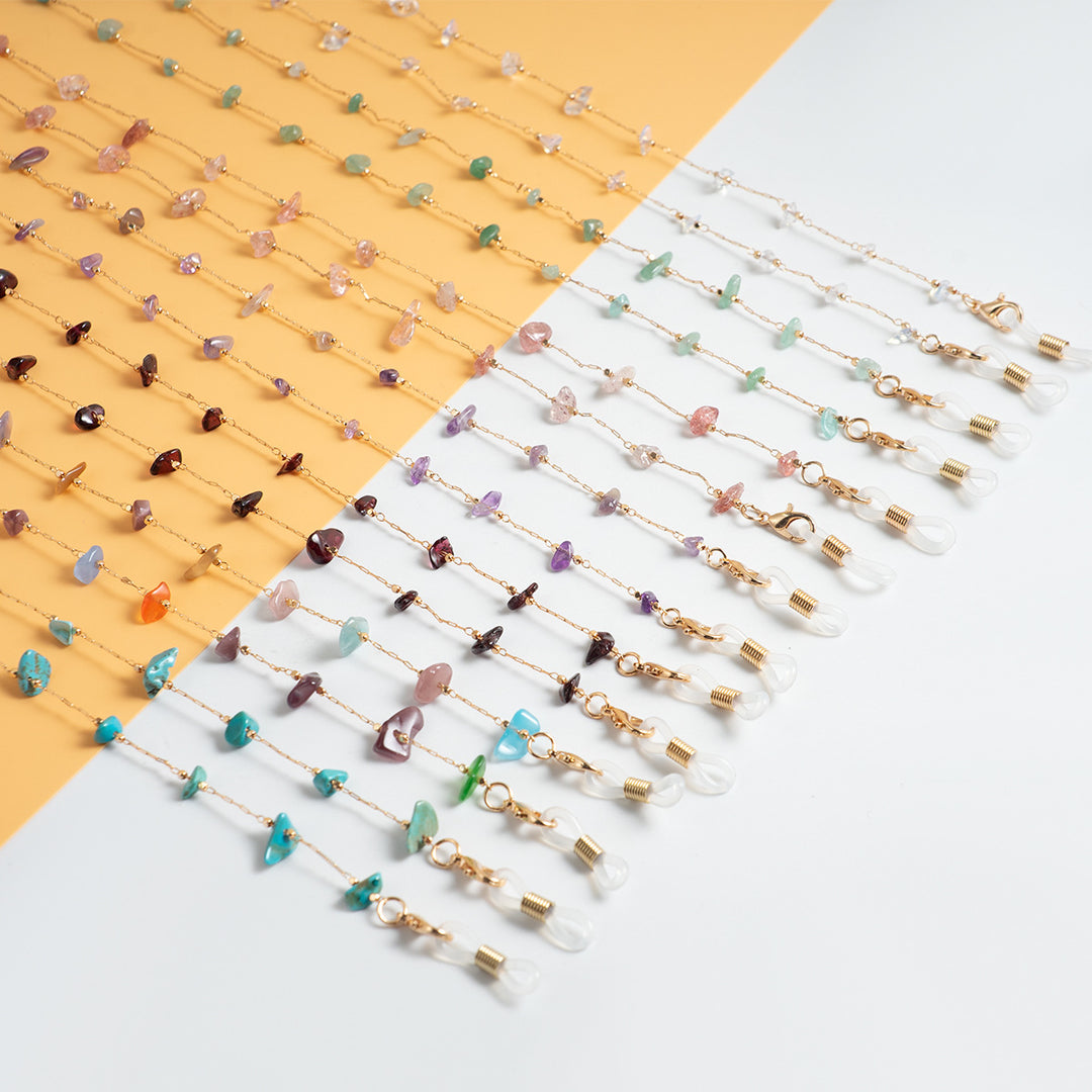 Delicate Gemstone Bead Eyewear Chain Kalsten