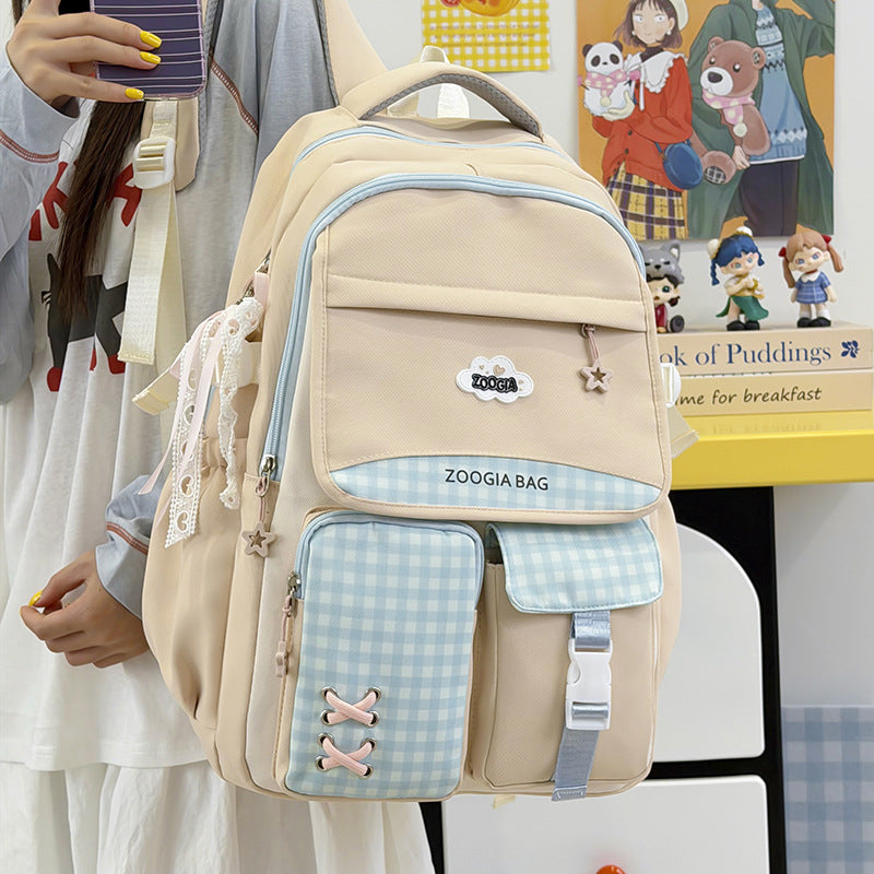 Stylish Multi-Pocket School Backpack Kalsten