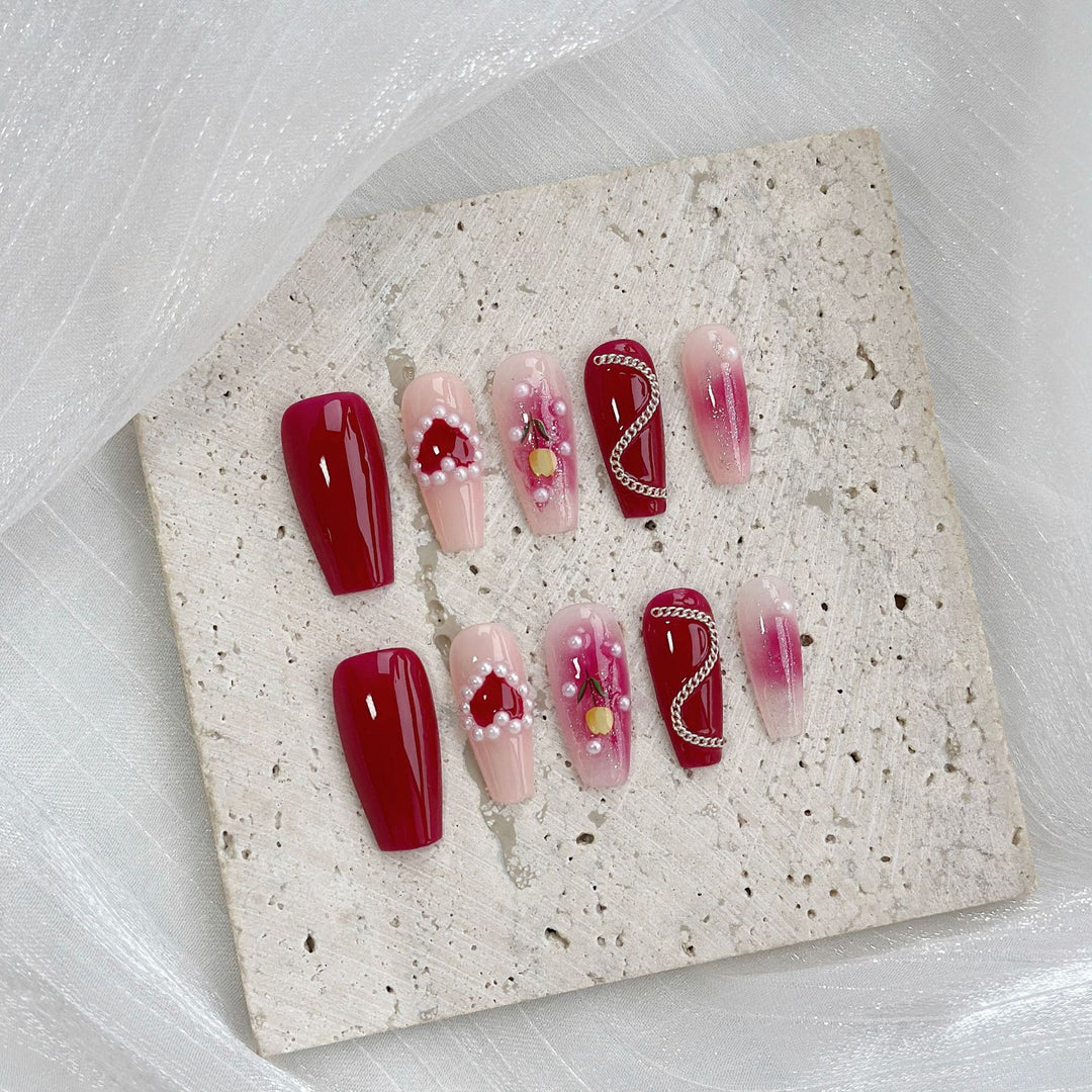 Butterfly-Embellished Press-On Nail Set