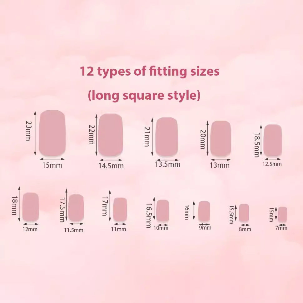 Artificial nail set with elegant French design and creative accents Kalsten