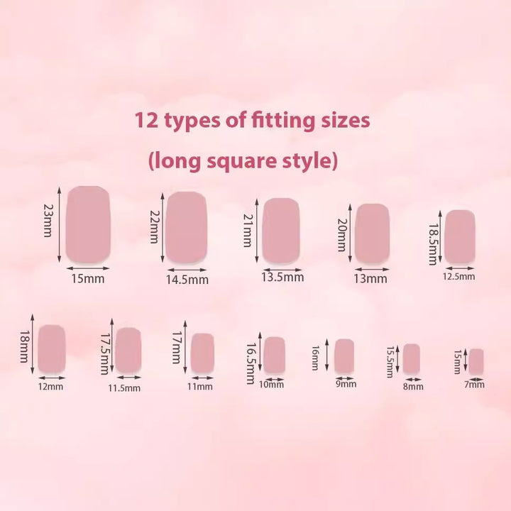 Artificial nail set with elegant French design and creative accents Kalsten