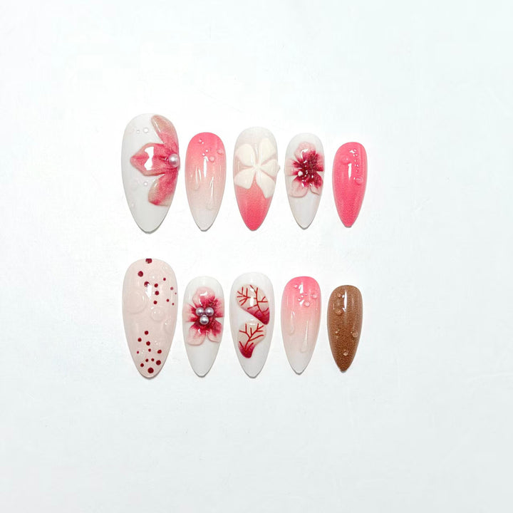 Decorative artificial nail set Kalsten
