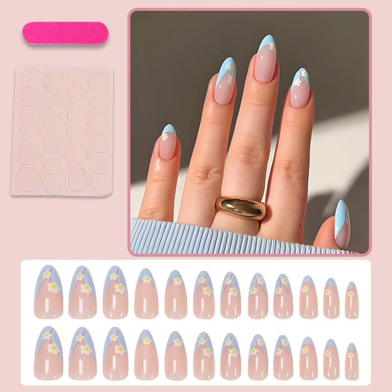Artificial nail set with elegant flower and pastel decorations Kalsten