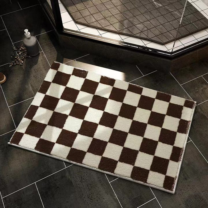 Stylish Checkered Bath Mat Kalsten