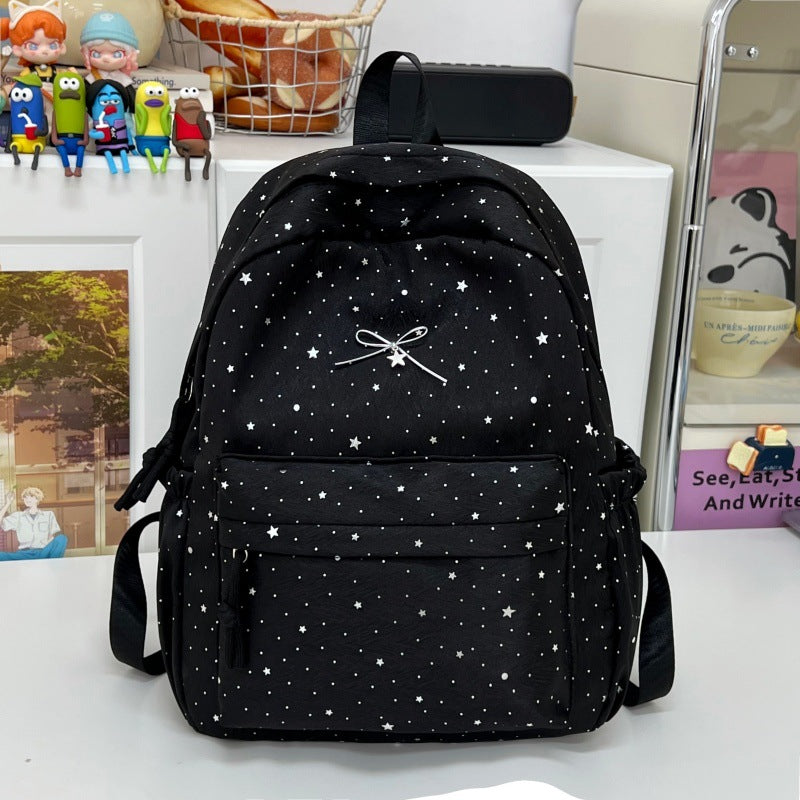 Stylish Sparkling Bow-Embellished Backpack Kalsten