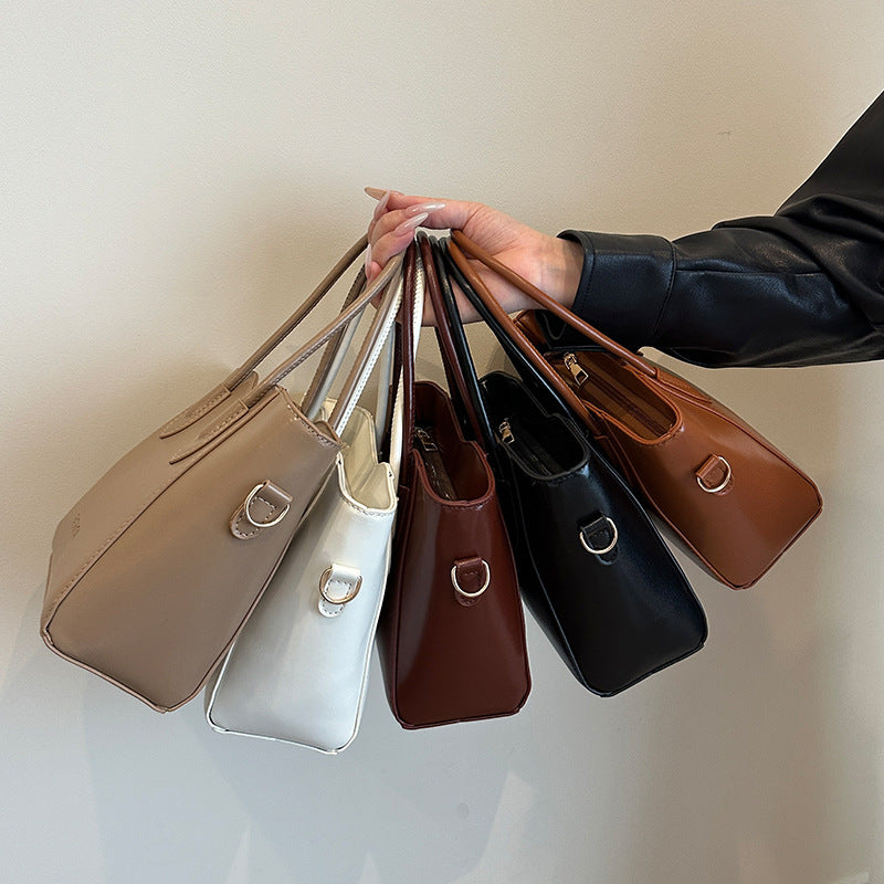 Luxurious Structured Handheld Satchel