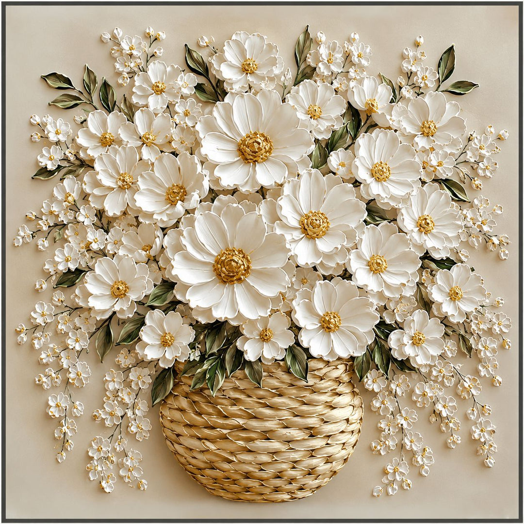 Floral Relief Wall Art