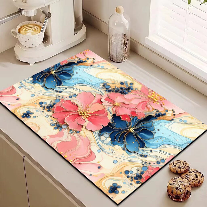 Decorative Floral Kitchen Mat Kalsten