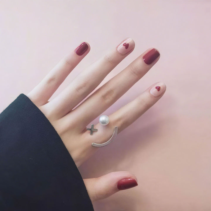 High-gloss artificial nails with rose effect Kalsten