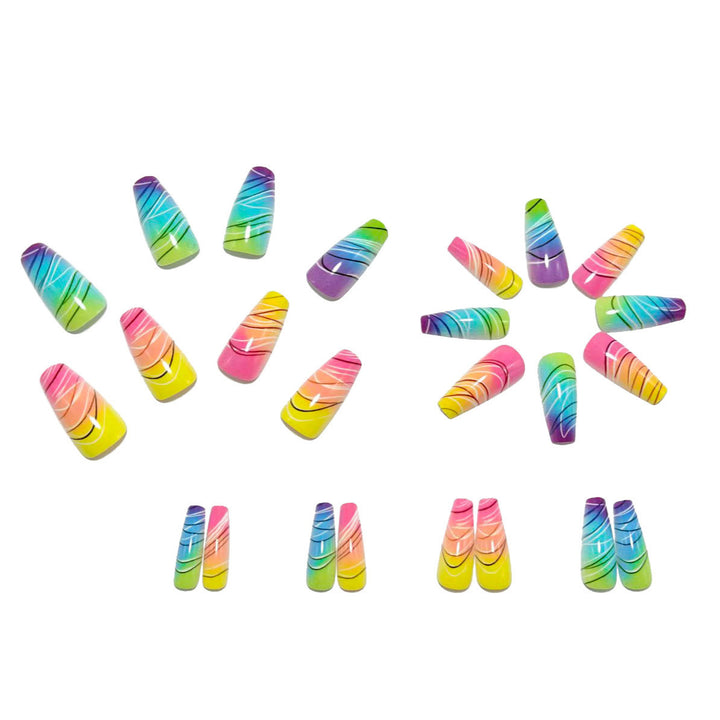 Artificial nails with glamorous glitter design and high gloss finish Kalsten
