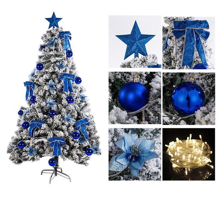Premium Flocked Christmas Tree with Decorative Ornaments Kalsten