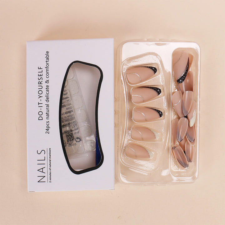 Glamorous Glittery Stiletto Press-On Nails Kalsten