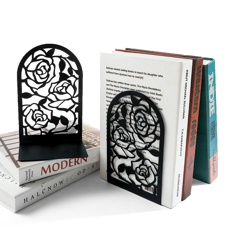 Floral-Themed Decorative Bookends