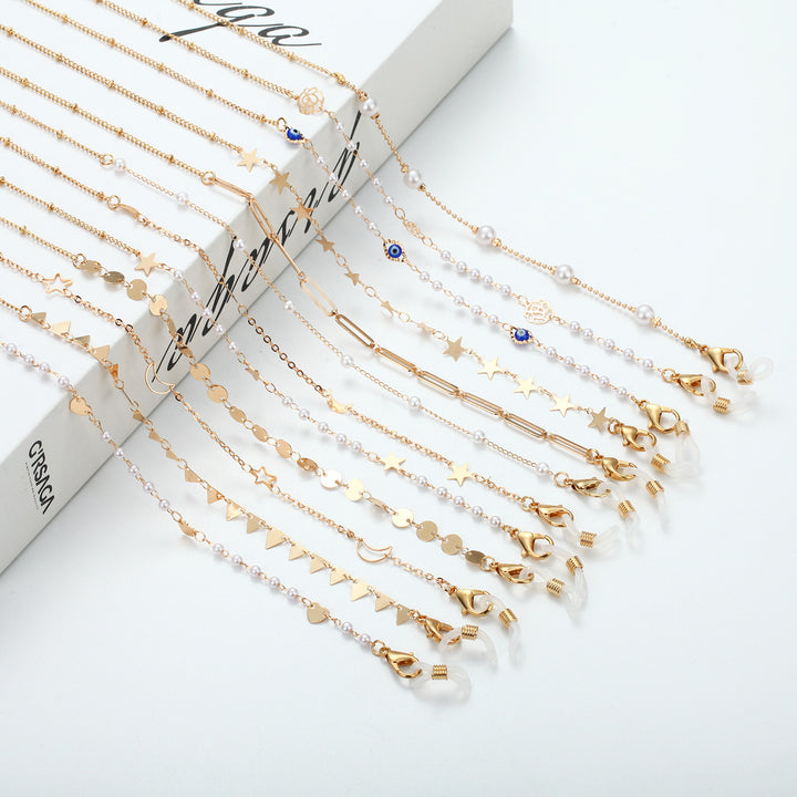Elegant Glasses Chain with Pearls and Accents Kalsten