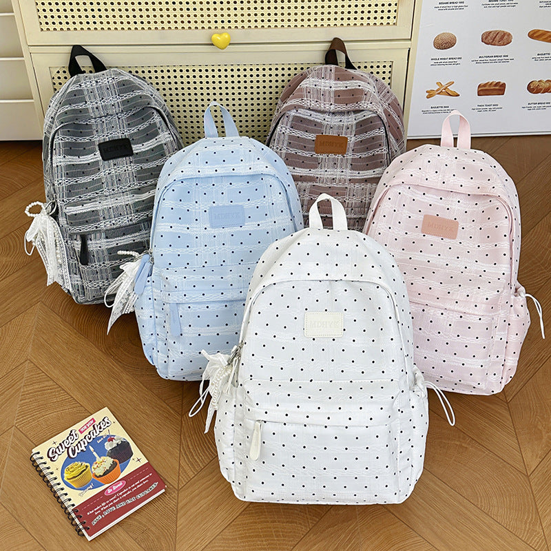 Compact Polka Dot Backpack Kalsten