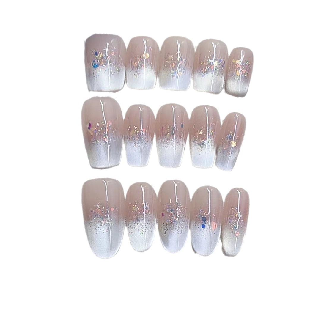 Premium Ombre Glitter Press-On Nail Set Kalsten