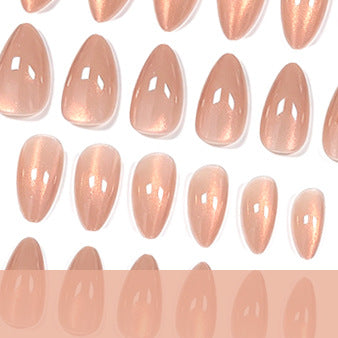 Glossy Almond-Shaped Press-On Nail Set Kalsten