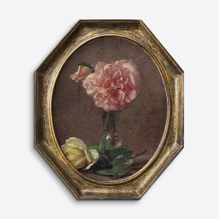 Vintage-inspired Floral Mounted Wall Art