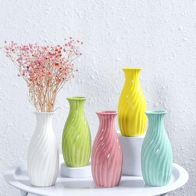 Decorative Spiral Ceramic Flower Vase Kalsten