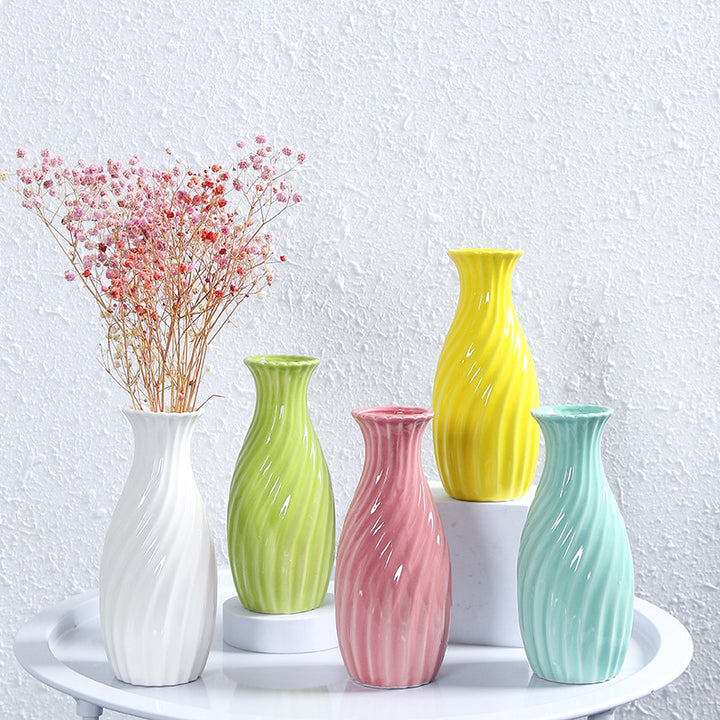 Decorative Spiral Ceramic Flower Vase Kalsten